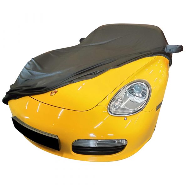 Custom tailored indoor car cover Porsche Boxster 987 Black with