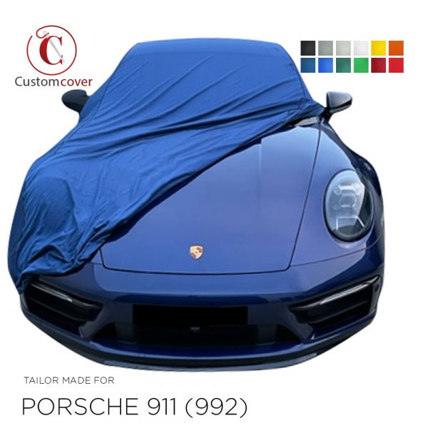Porsche 911R 991 Autoabdeckung - Maßgeschneidert - Spiegeltaschen  -Gelb/Blau