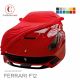 Custom tailored indoor car cover Ferrari F12 with mirror pockets