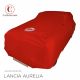 Custom tailored indoor car cover Lancia Aurelia Duth Orange with print