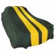 Indoor car cover Triumph TR5 green with yellow striping