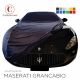 Telo copriauto da interno fatto su misura Maserati GranCabrio con tasche per gli specchietti