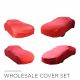 Set of 4 universal car covers for showroom reveal