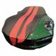 Indoor car cover Porsche 911 (992) Turbo black with red striping