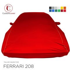 Custom tailored indoor car cover Ferrari 208 with mirror pockets