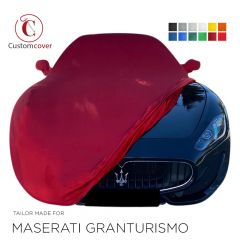 Custom tailored indoor car cover Maserati GranTurismo with mirror pockets