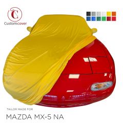 Maßgeschneiderte indoor Autoabdeckung Mazda MX-5 NA mit Spiegeltaschen