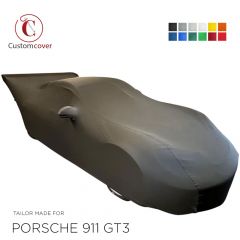 Custom tailored indoor car cover Porsche 911 GT3 with mirror pockets
