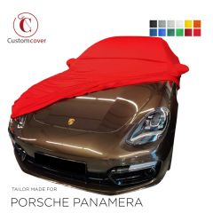 Maßgeschneiderte indoor Autoabdeckung Porsche Panamera mit Spiegeltaschen