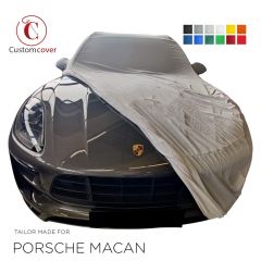 Custom tailored indoor car cover Porsche Macan with mirror pockets