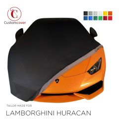 Housse voiture sur-mesure intérieur Lamborghini Huracan avec poches de rétroviseurs