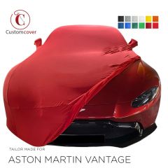 Custom tailored indoor car cover Aston Martin Vantage with mirror pockets
