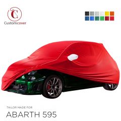 Custom tailored indoor car cover Abarth 595/500 with mirror pockets