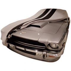 Indoor Autoabdeckung Aston Martin V8 Vantage Volante Grey with black striping