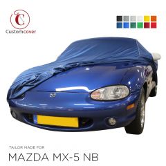 Maßgeschneiderte indoor Autoabdeckung Mazda MX-5 NB mit Spiegeltaschen