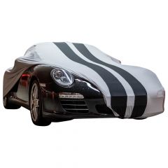 Indoor car cover Porsche 997 Carrera S grey & black striping