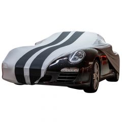 Indoor car cover Porsche 911 (997) grey & black striping