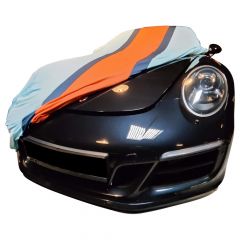 Special design indoor car cover fits Porsche 911 (991) GT3 RS 2017-2019  Grey with black striping