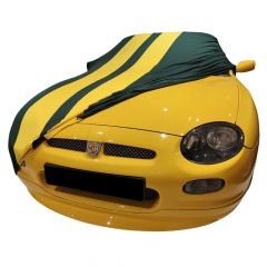 Indoor autohoes MG MG TF green with yellow striping