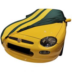 Indoor Autoabdeckung MG MGF Green with yellow striping
