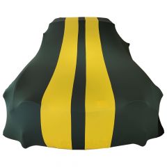 Indoor car cover Triumph TR4 green with yellow striping