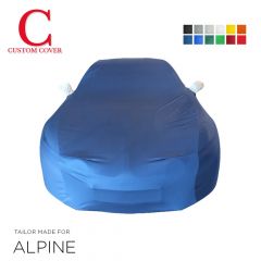 Custom tailored indoor car cover Alpine GTA v6 with mirror pockets