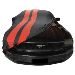 Indoor Autoabdeckung Ford Mustang 5 Black with red striping