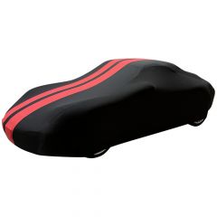 Indoor car cover Porsche 911 (996) Turbo black with red striping