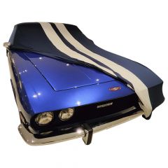 Indoor car cover Jensen Interceptor Blue with white striping
