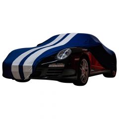 Indoor Autoabdeckung Porsche 911 (997) Blue with white striping