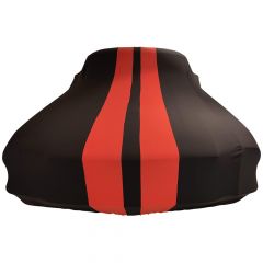 Indoor car cover De Tomaso Longcamp black with red striping