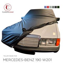 Maßgeschneiderte outdoor Autoabdeckung Mercedes-Benz 190 W201 mit Spiegeltaschen