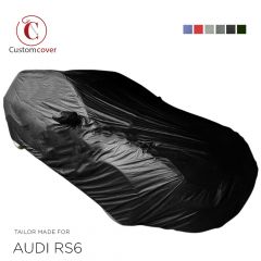 Custom tailored outdoor car cover Audi A6 with mirror pockets