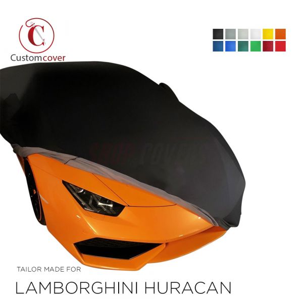 Maßgeschneiderte Autoabdeckung passend für Lamborghini Huracan 2014-Heute  indoor (12 farben) mit Spiegeltaschen, OEM-Qualität und Passform