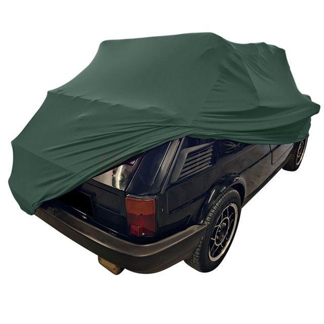 Telo Copriauto Su Misura Per Fiat 126 128 131 In Tessuto Oxford Argento Titanio, Impermeabile E Anti-UV Con Cerniera Per Specchietto