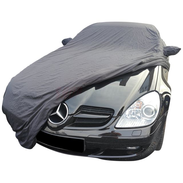 Waterproof Custom Fit Car Cover For 2003-2005 Mercedes SL500 & SL600 - Gray With Mirror Pockets
