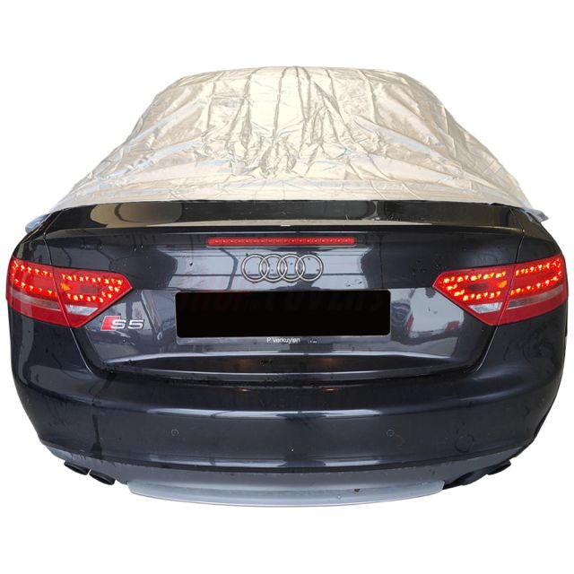 CoverMaster Indoor Car Cover For 2018-2021 Audi A5 Coupe - Black Satin Soft Fabric - View #6