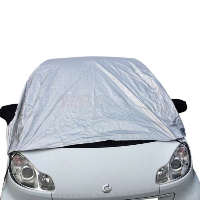 Housse De Protection Imperméable Pour Smart For Two II - Sur Mesure - Intérieur Molletonné - Gris - Résiste -40°C à +70°C